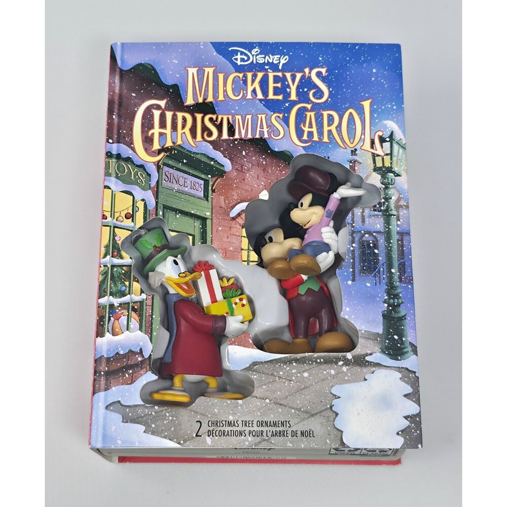 Hallmark Disney Mickey's Christmas Carol Ornament Set 2 Scrooge Tiny Tim New Box